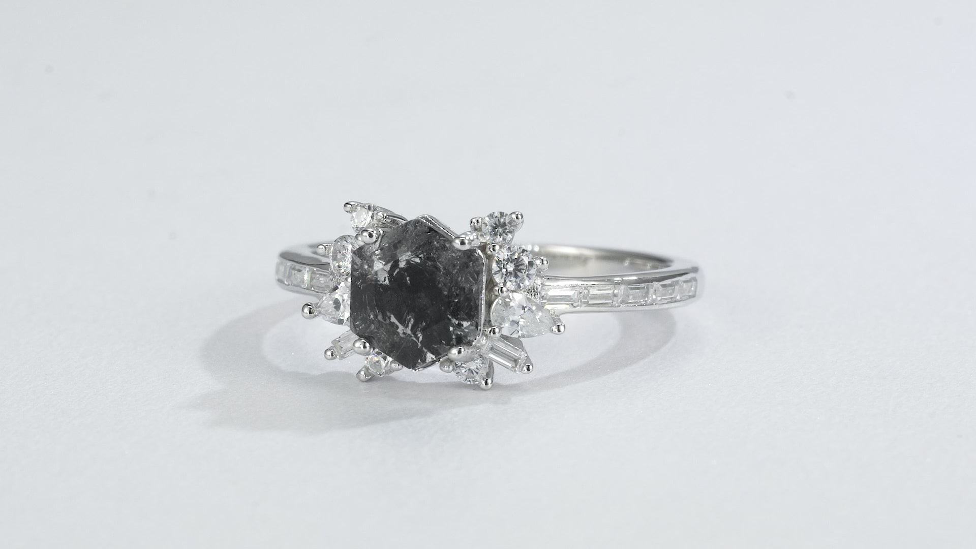 Uare Black Rutilated Quartz Ring