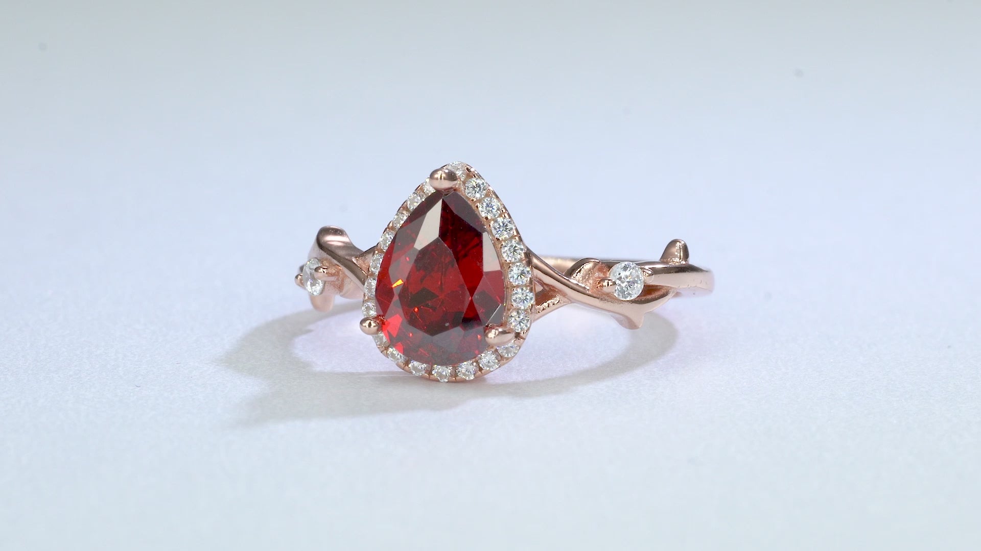 Angie Rose Gold Ruby Ring with 1.6-Carat Natural Ruby