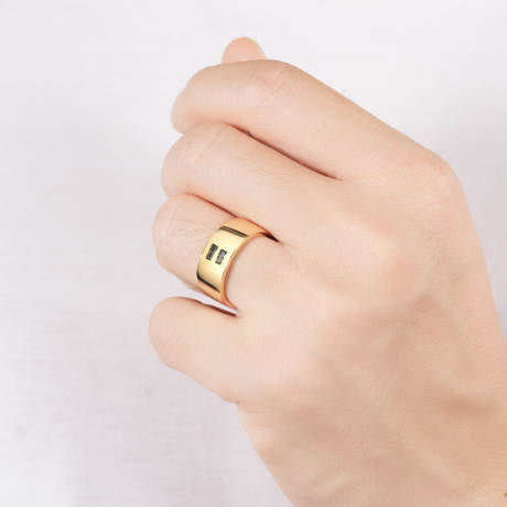 Moss agate ring with sterling silver band