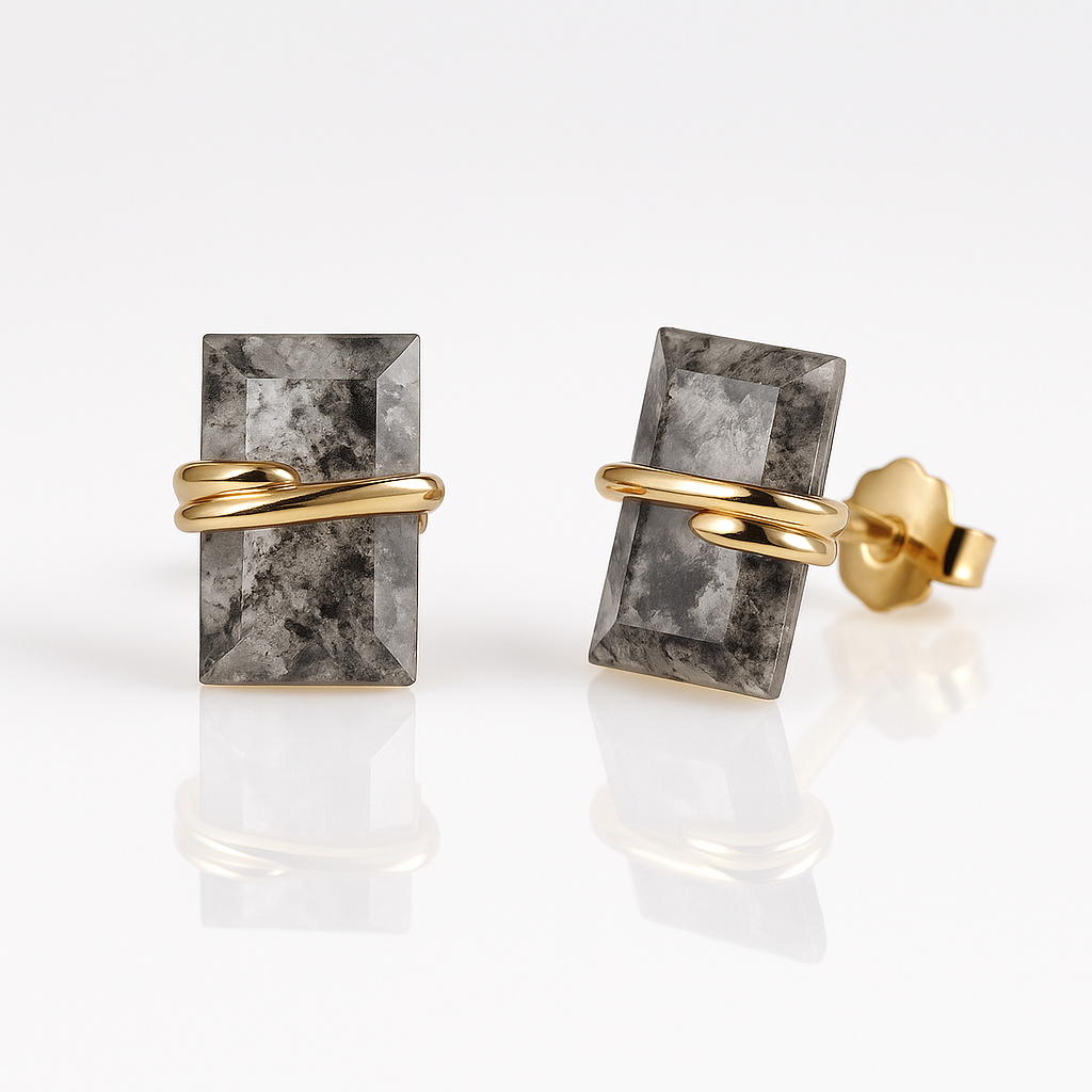 Gabi Salt and Pepper Diamond Earrings