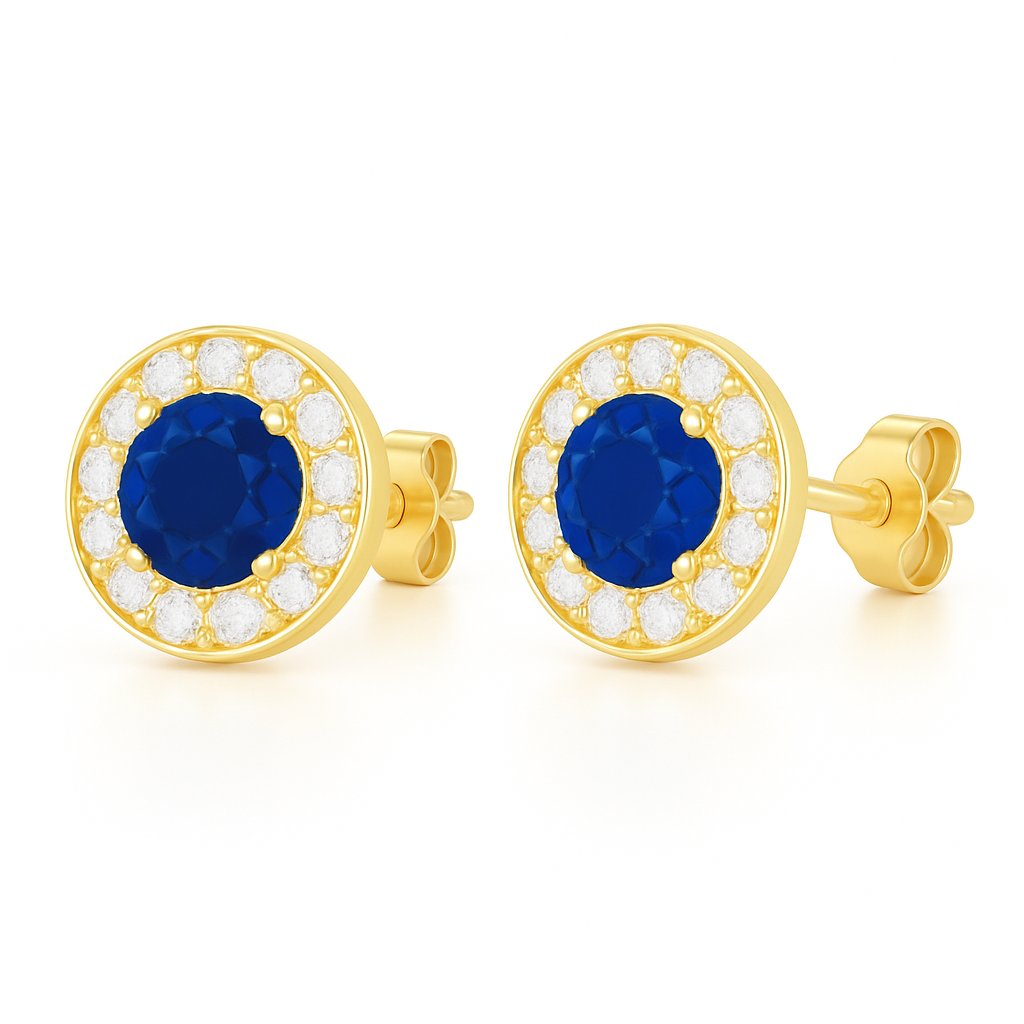 Jia Sapphire Earrings Rose Gold