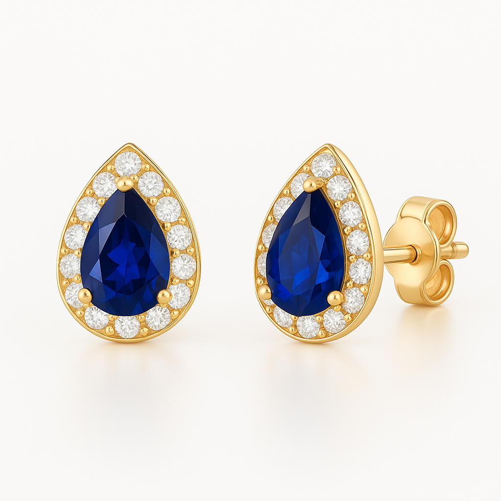 Ina Sapphire Earrings Gold