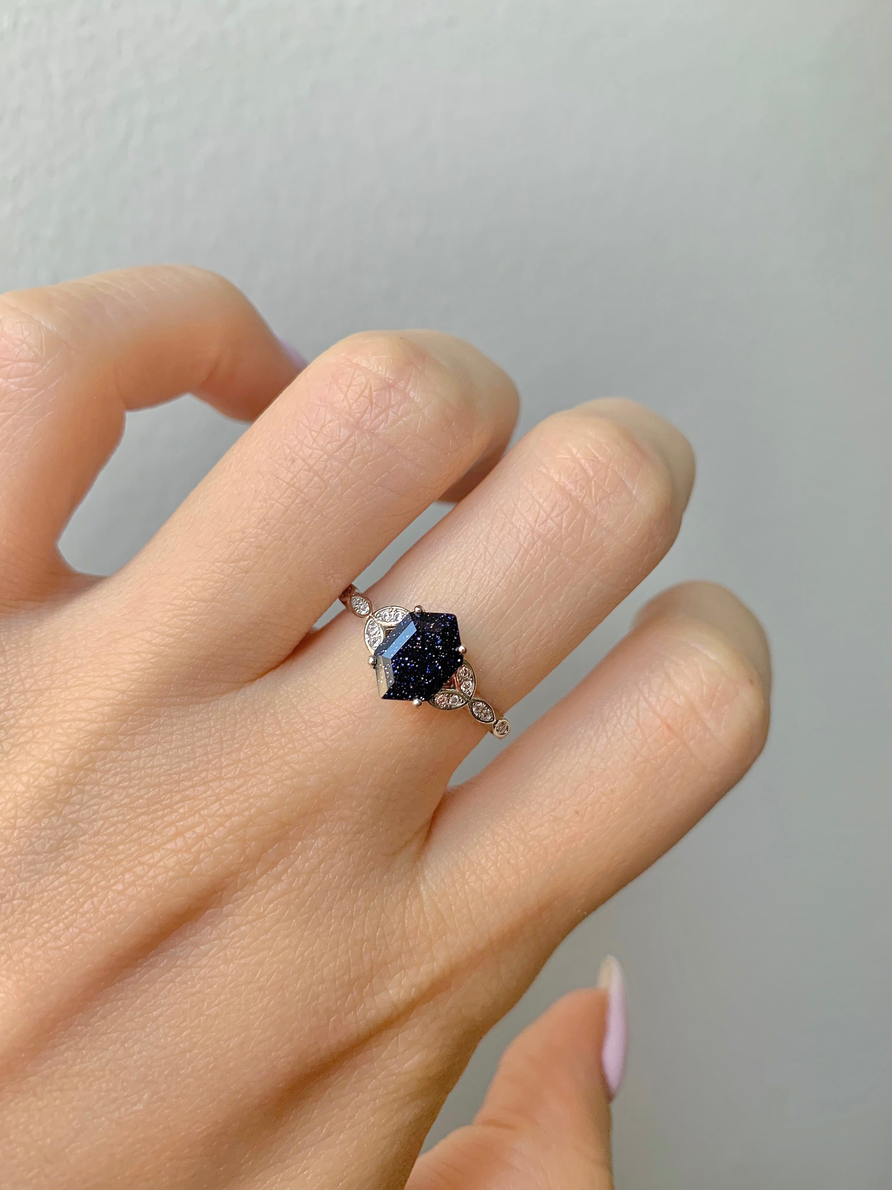 Gin Blue Sandstone Ring