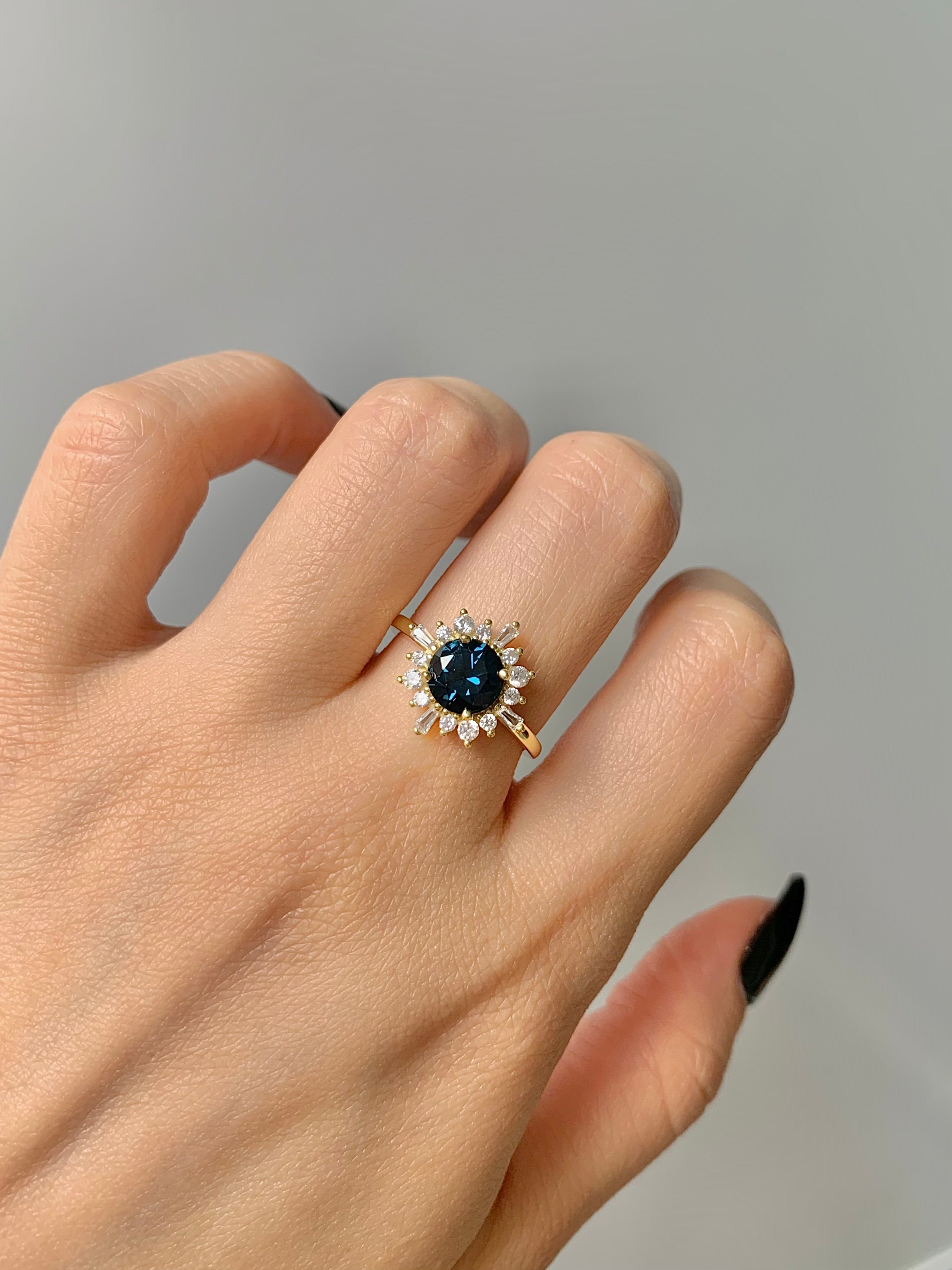 Zia Peacock Sapphire Ring