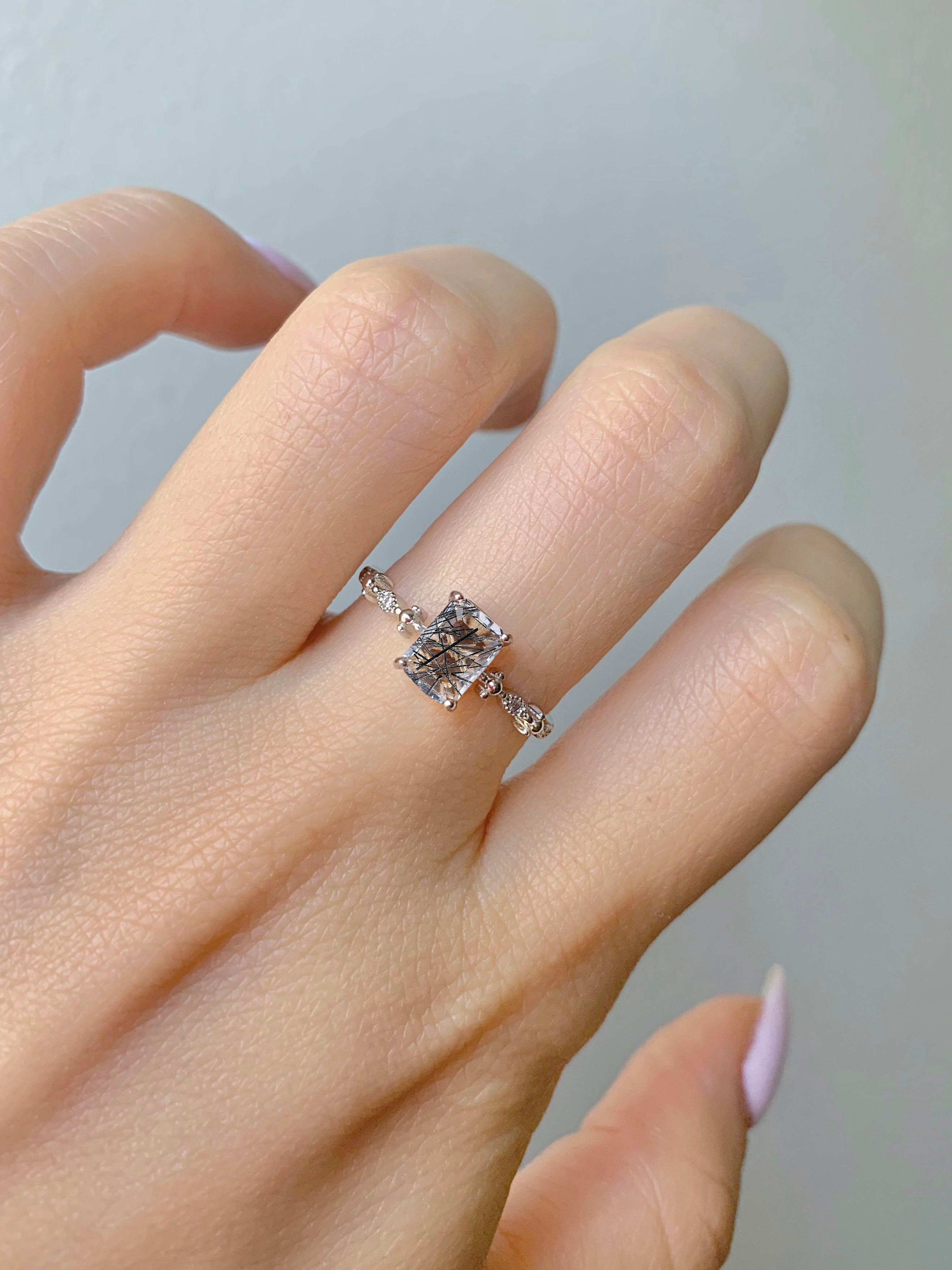 Tih Black Rutilated Quartz Ring