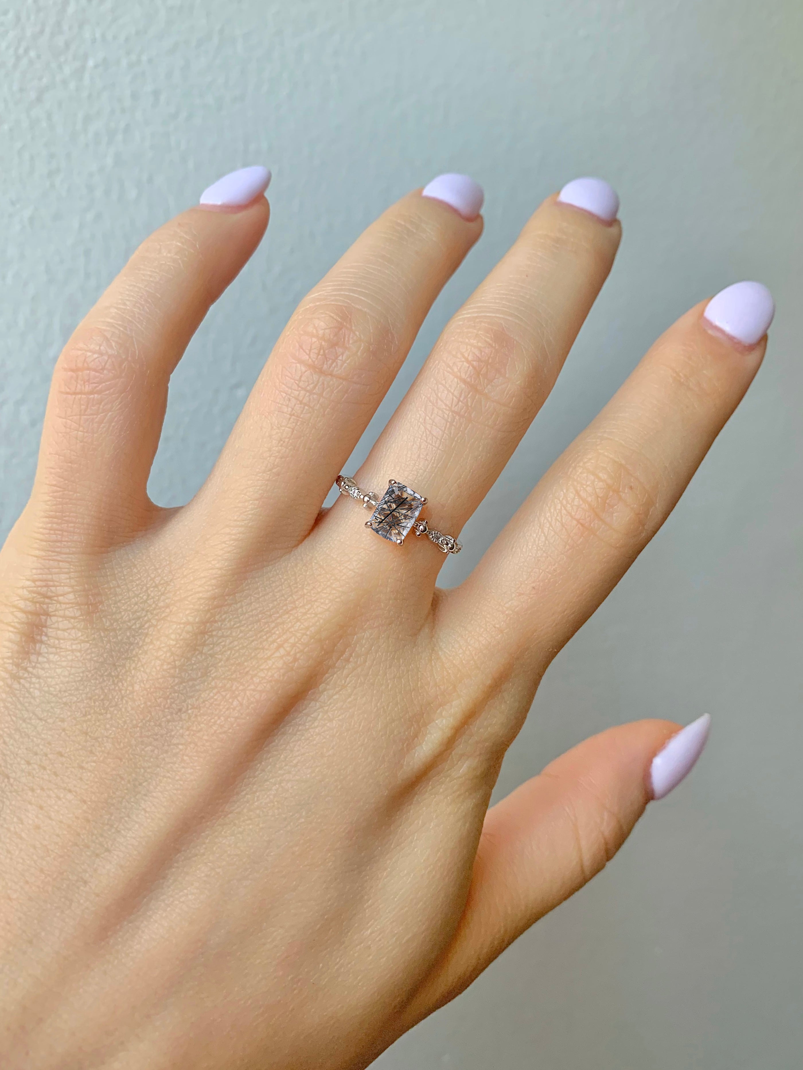 Tih Black Rutilated Quartz Ring