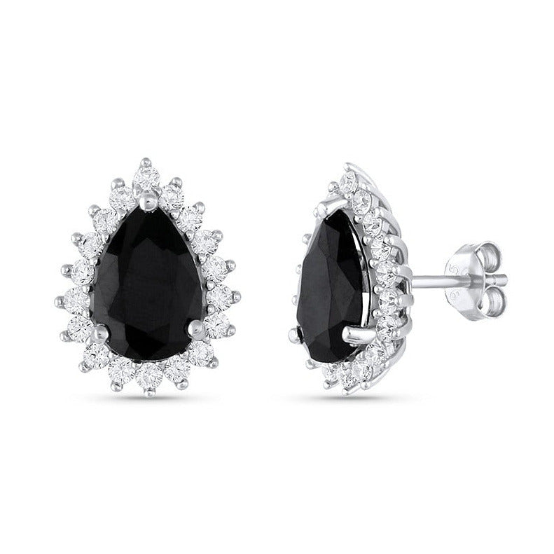 Ina Black Onyx Earrings Rose Gold