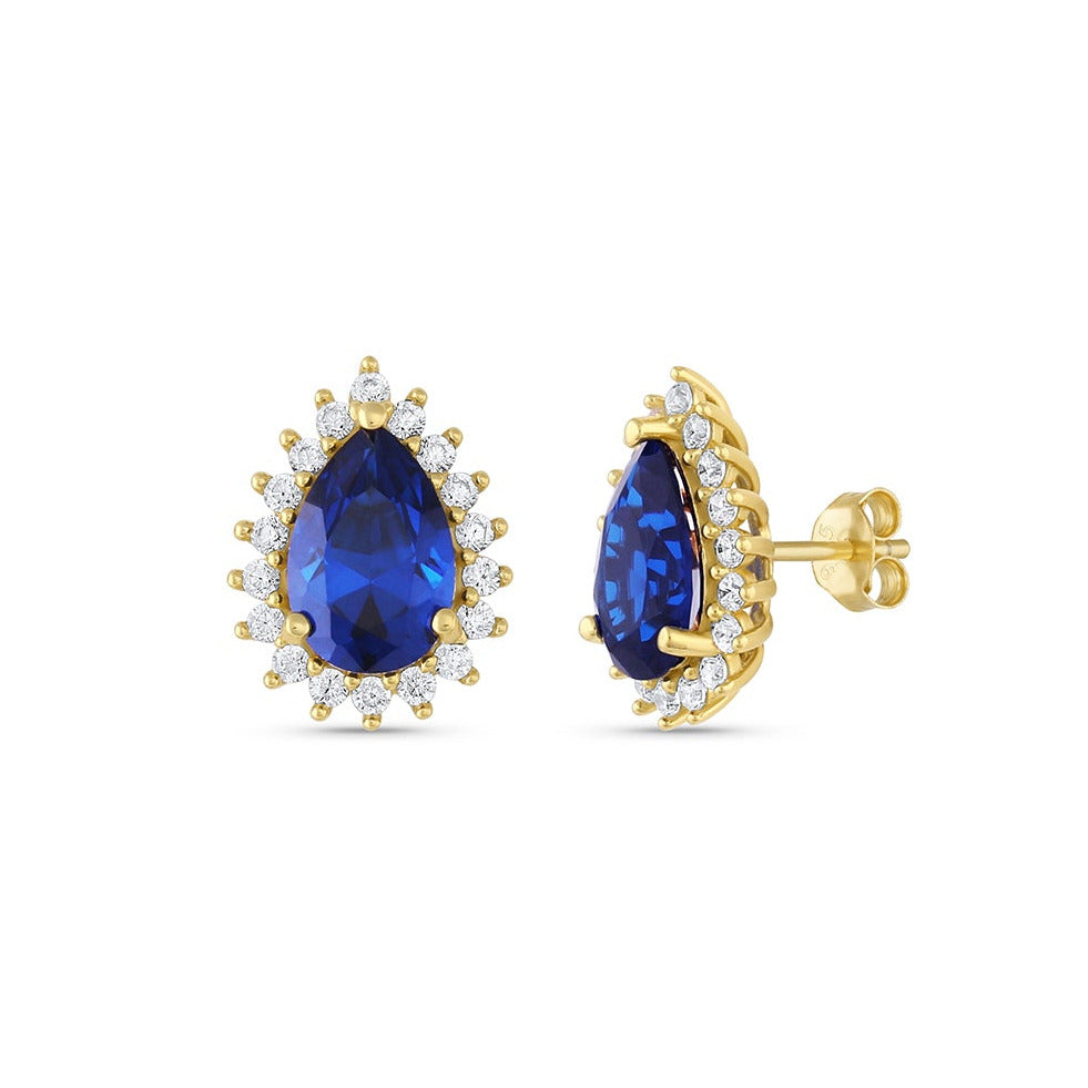 Ina Sapphire Earrings Gold