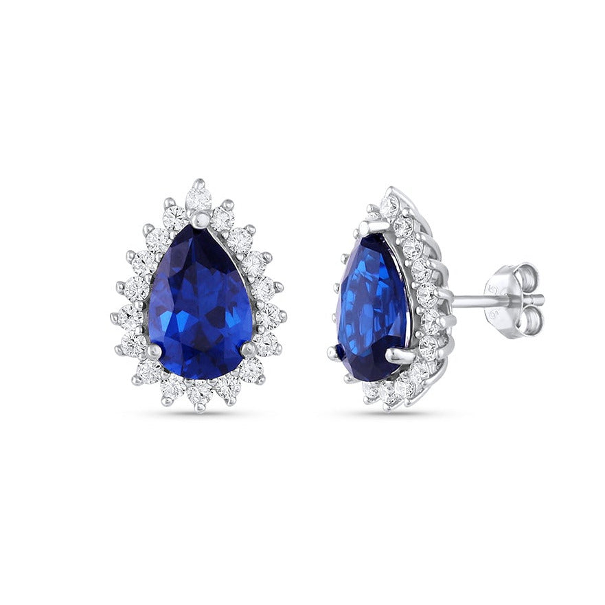 Ina Sapphire Earrings Sterling Silver