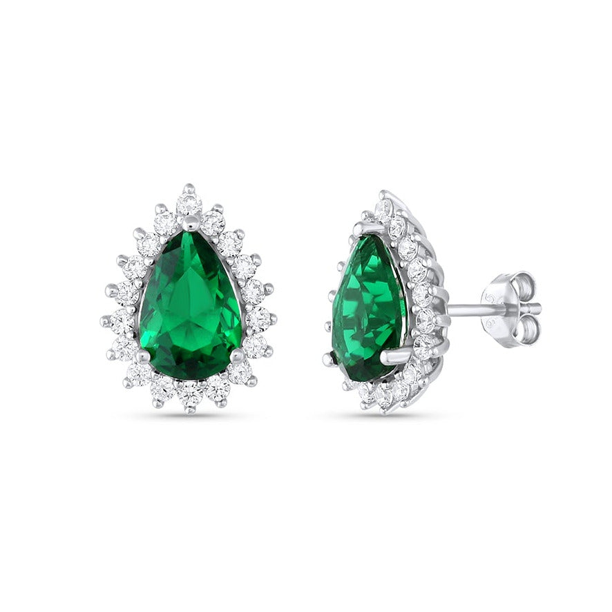 Ina Emerald Earrings Sterling Silver